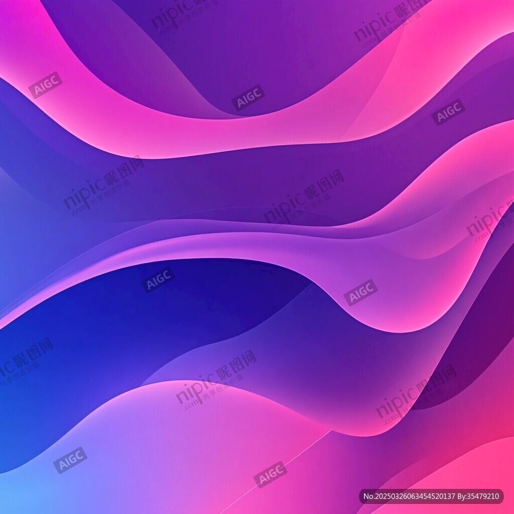 梦幻渐变流体波浪背景图