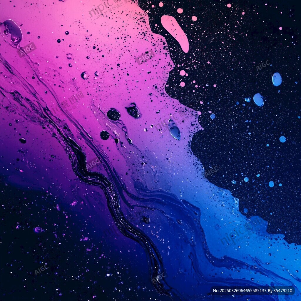 梦幻炫彩流体艺术背景图