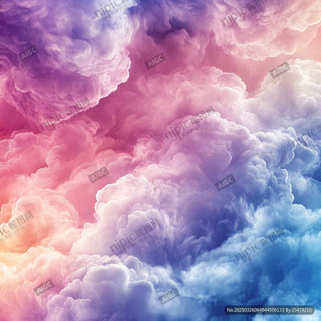 梦幻多彩云朵天空美景