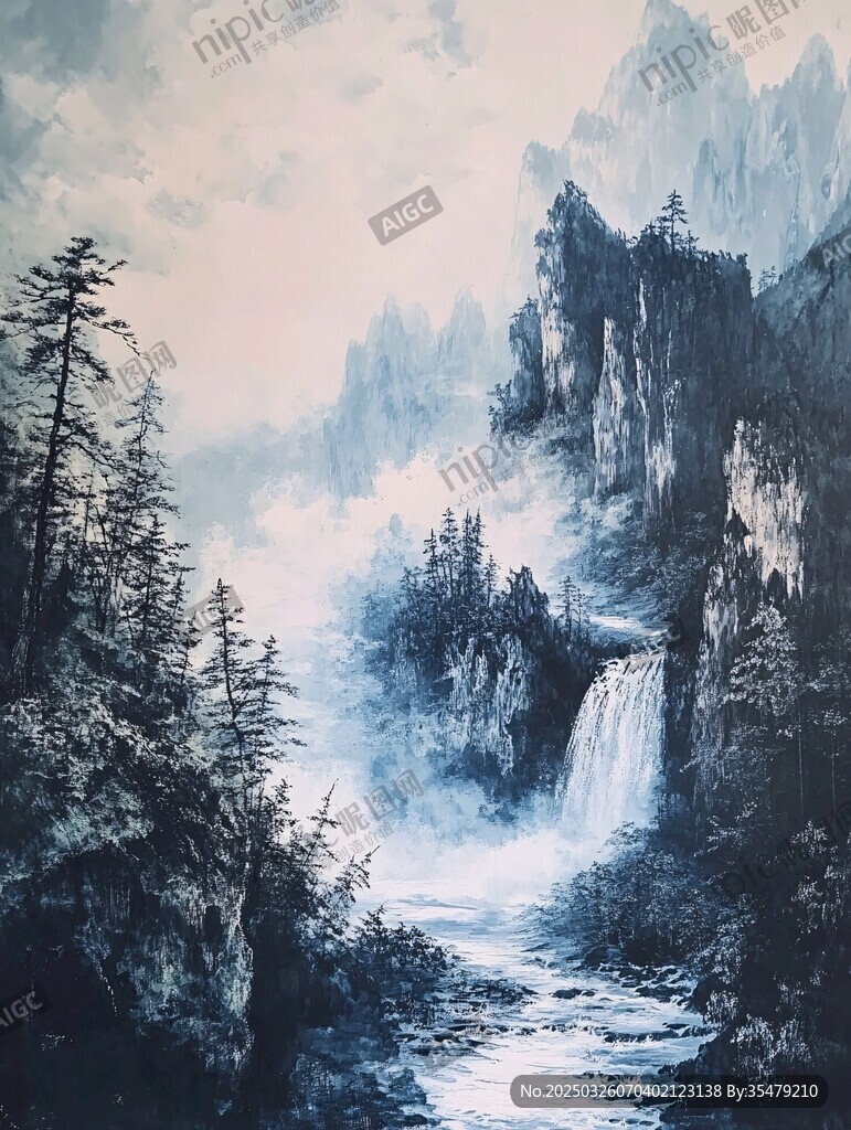 水墨山水间的灵动自然