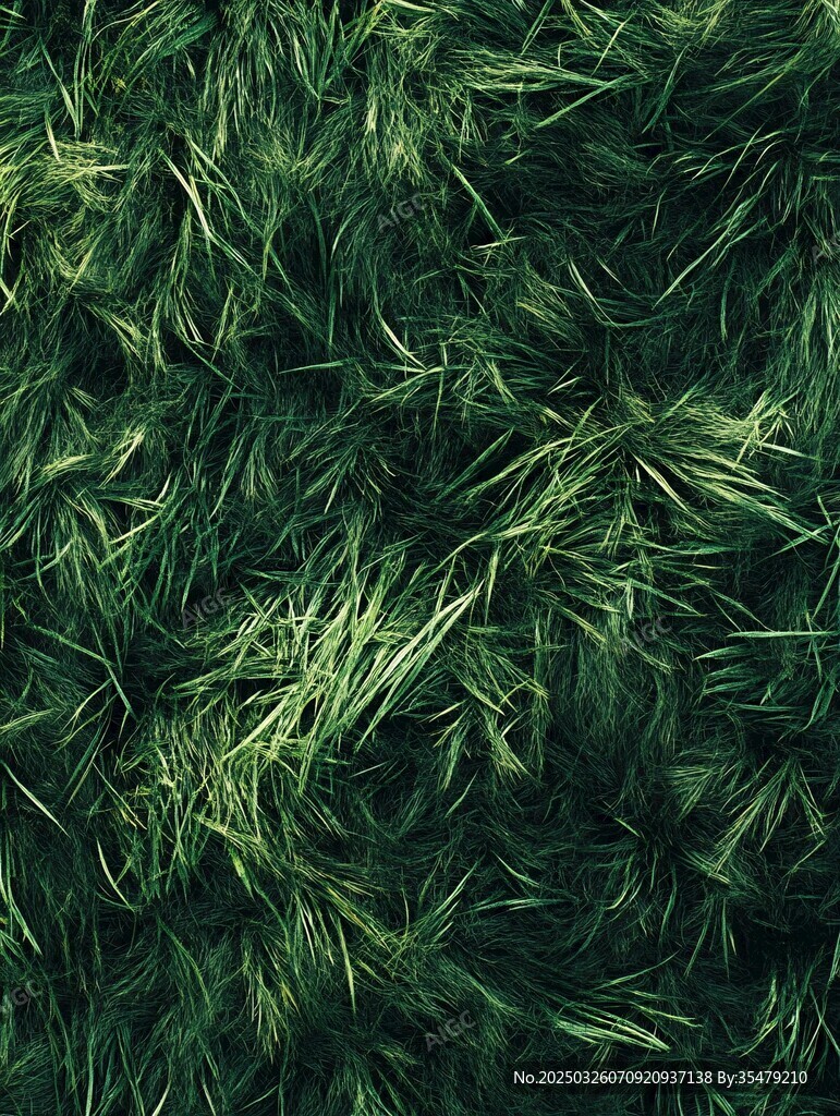 翠绿茂密的草皮纹理