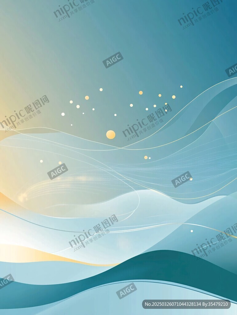 梦幻蓝调海洋天空背景图