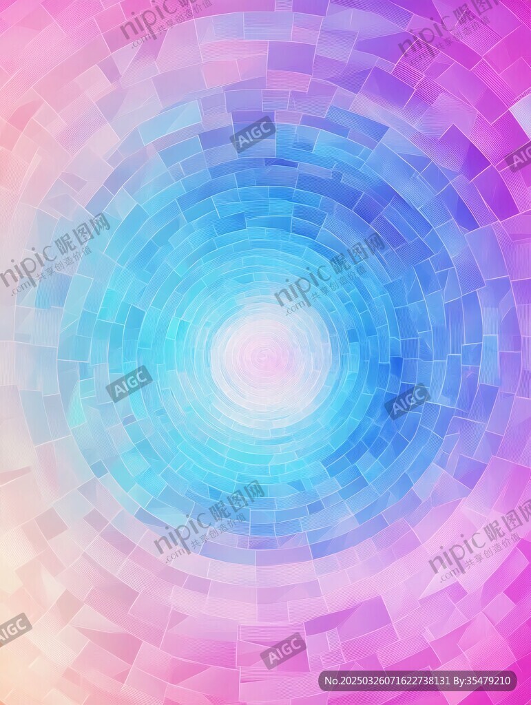 梦幻渐变圆形马赛克背景