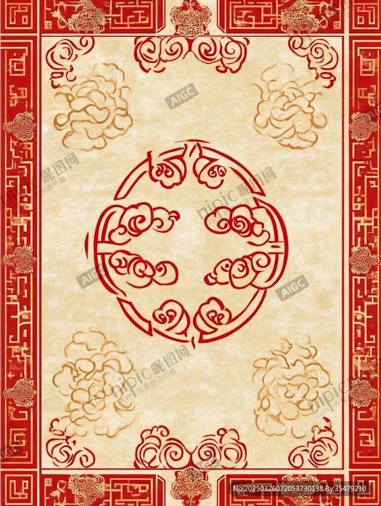 中式传统吉祥花纹图案