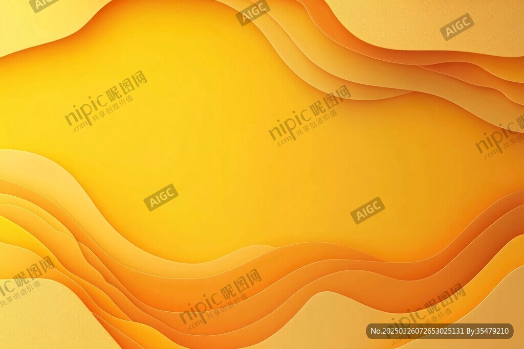橙黄波浪纹理创意背景图