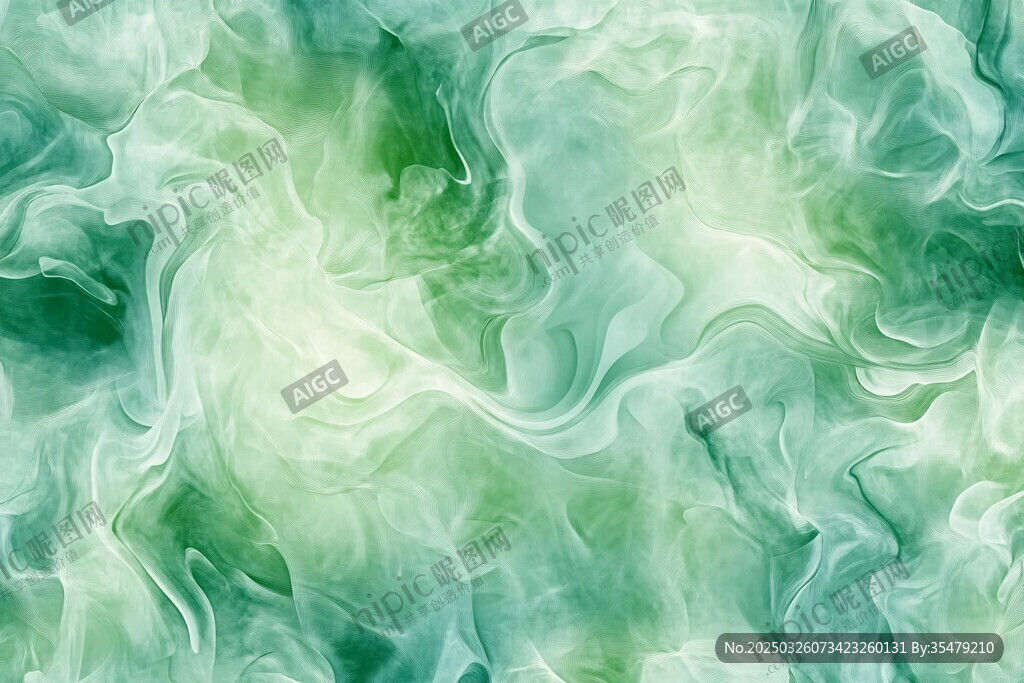 梦幻绿调流动纹理背景