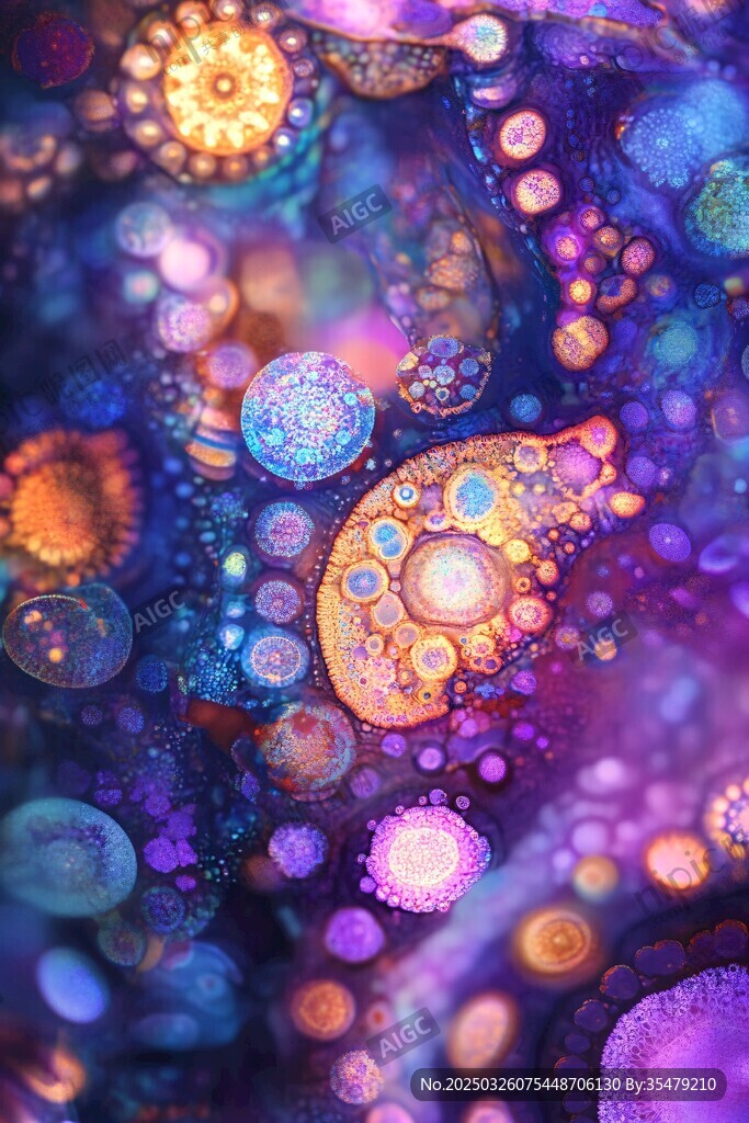 梦幻炫彩细胞微观世界