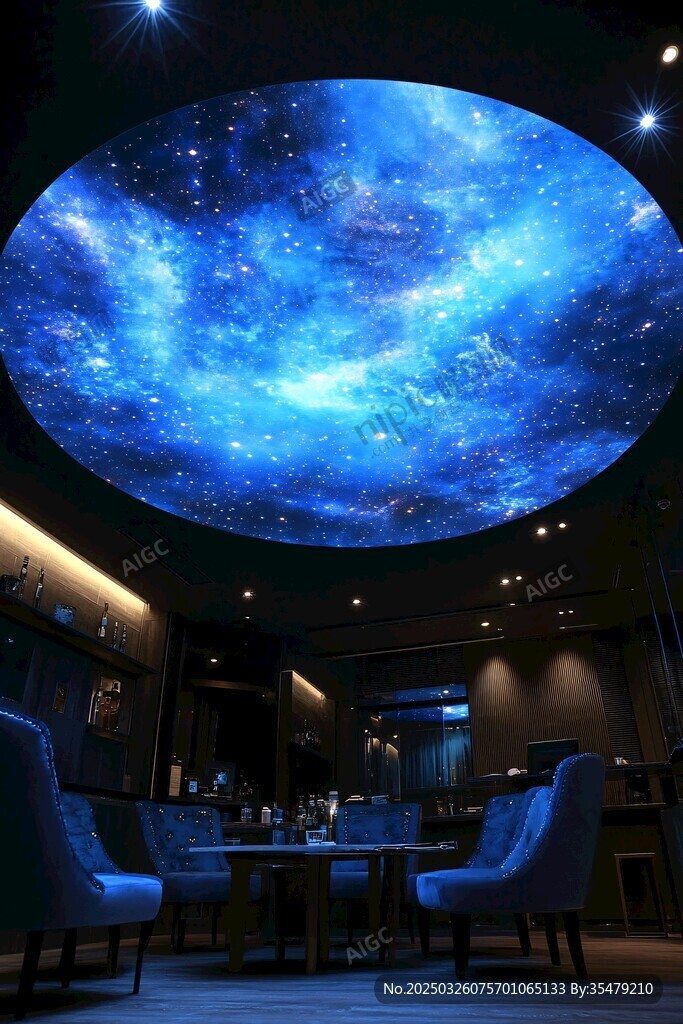 星空穹顶下的梦幻室内空间