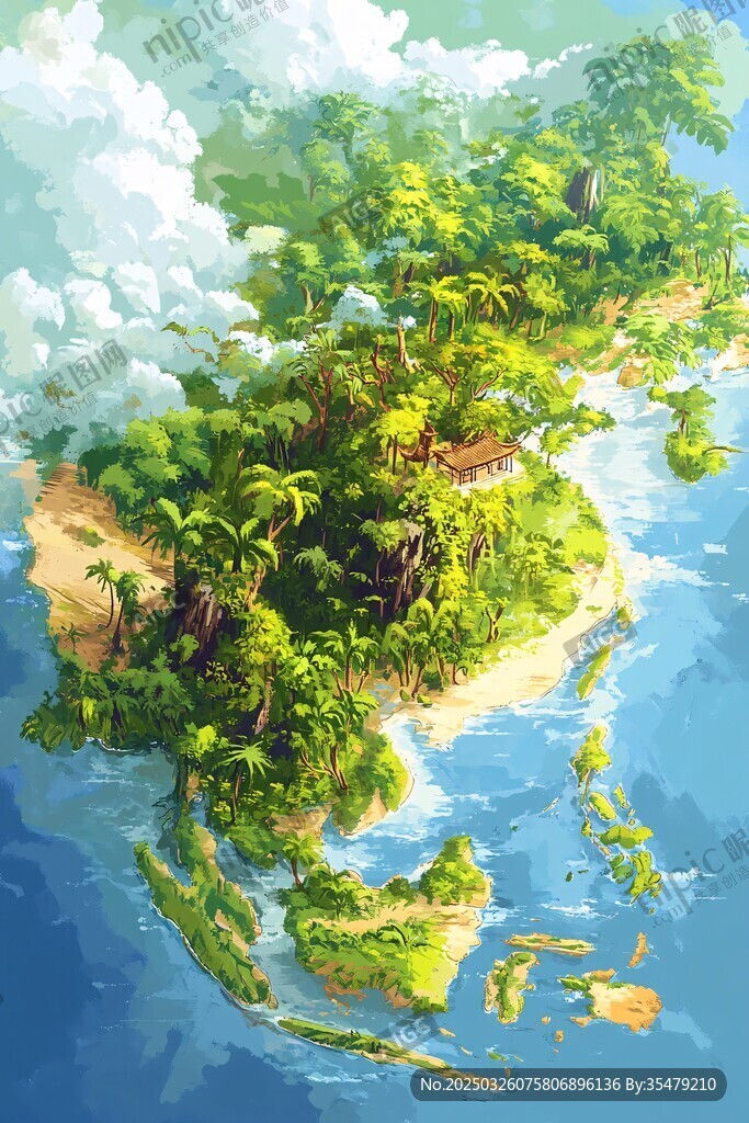 梦幻热带岛屿风光