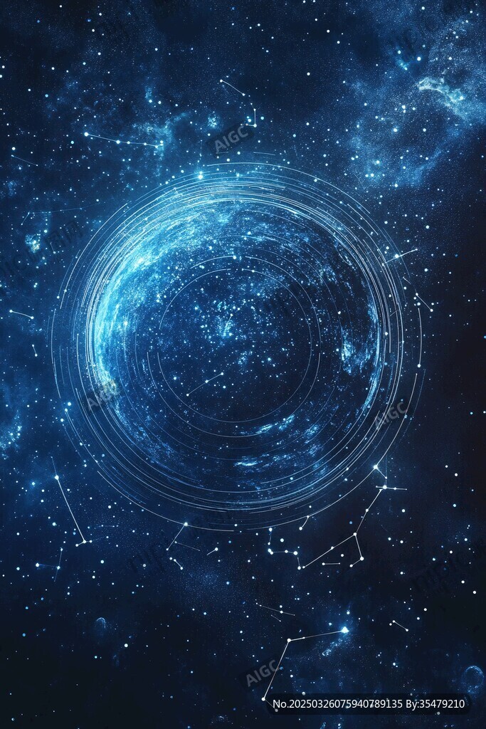 梦幻宇宙星空漩涡图景