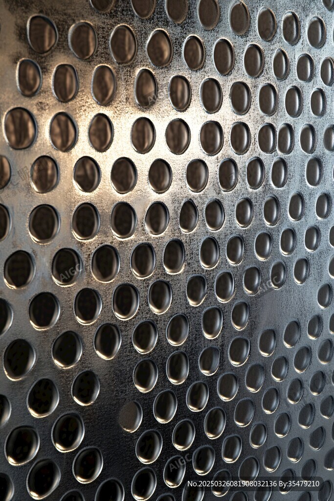金属冲孔板纹理特写
