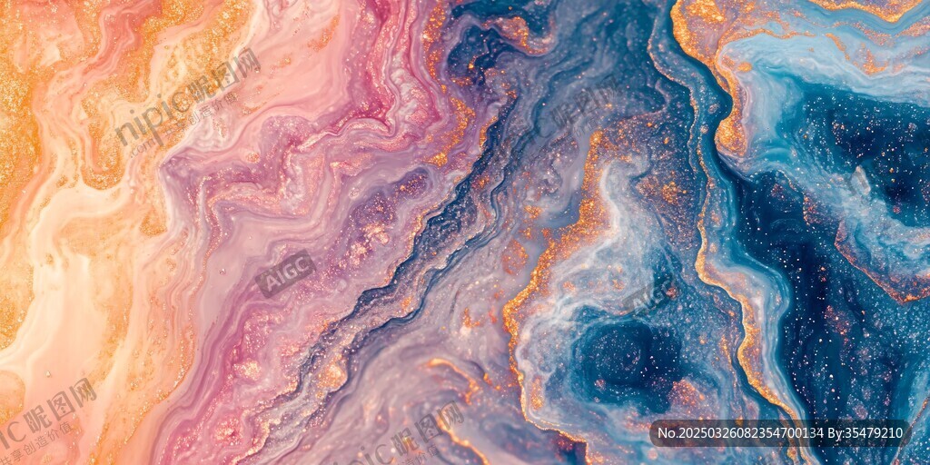 梦幻流体色彩艺术纹理