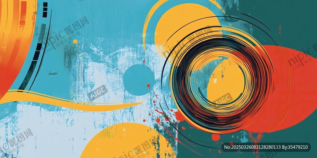 抽象多彩几何艺术图案