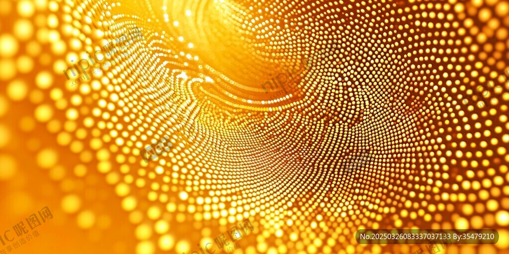 金色粒子动感漩涡背景