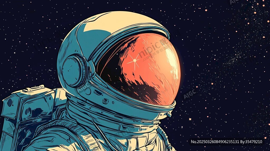 太空宇航员的宇宙凝望
