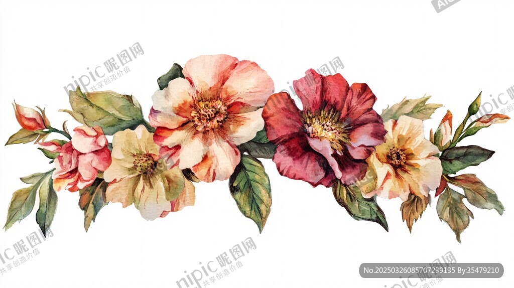 水彩花卉装饰画