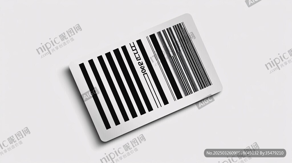 白色背景上的条形码