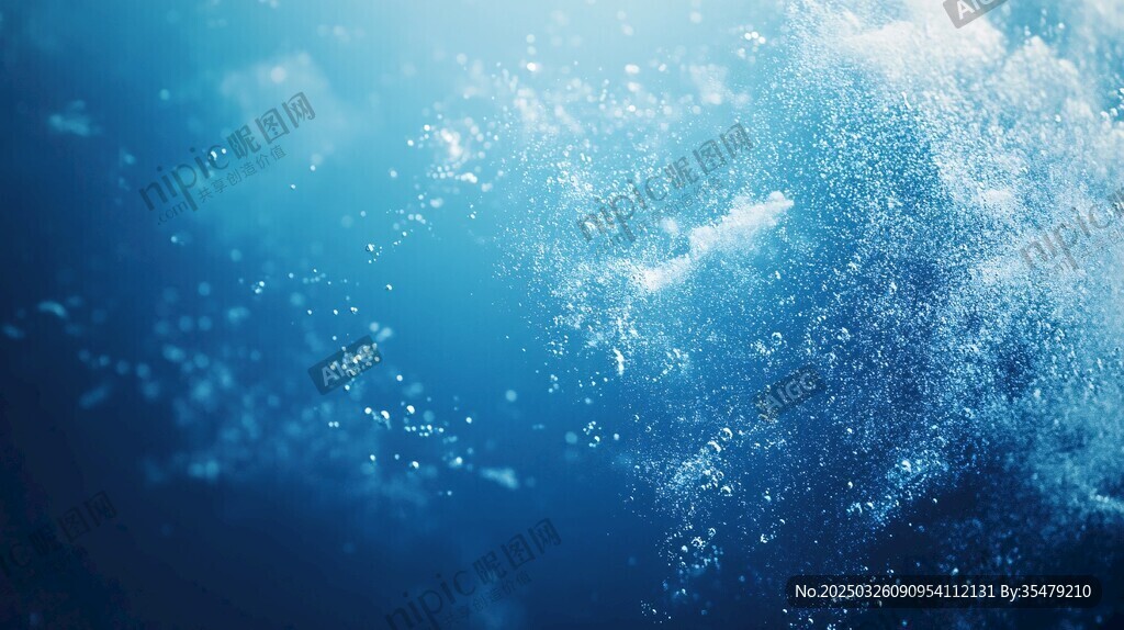 深海涌动的梦幻水花