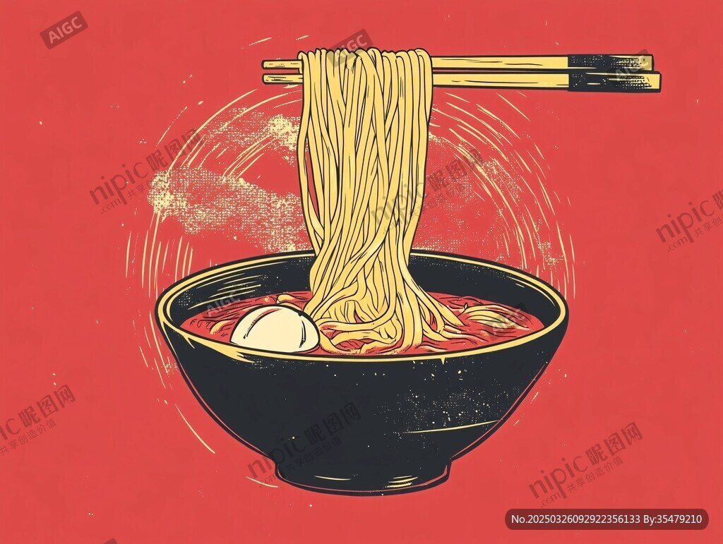 一碗拉面的诱人瞬间