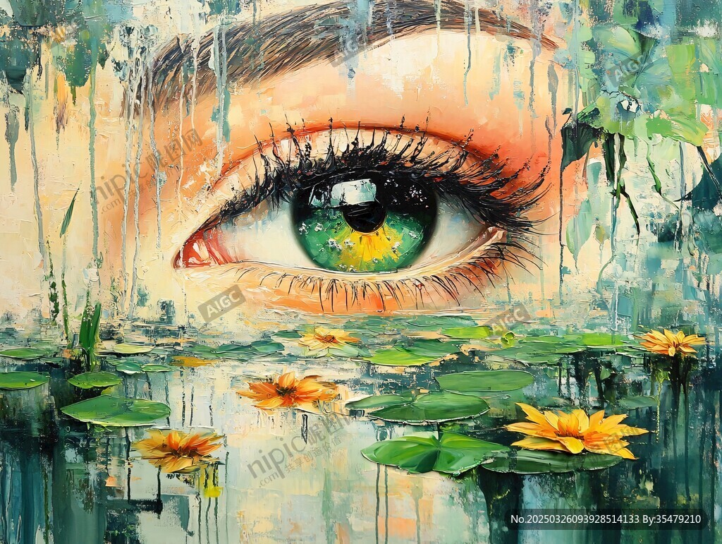 梦幻之眼与水中睡莲
