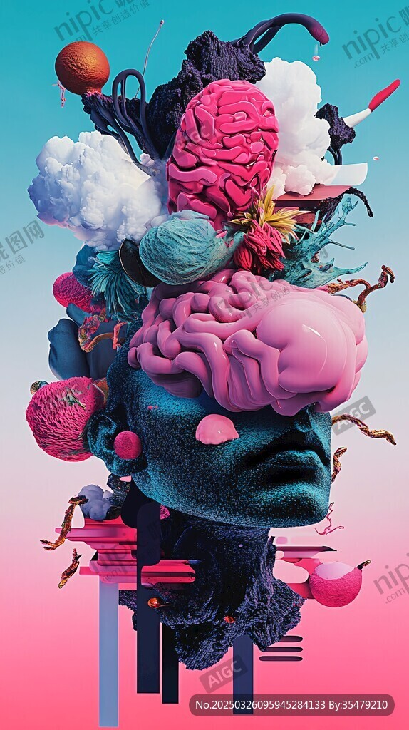 奇幻脑象艺术创意图像