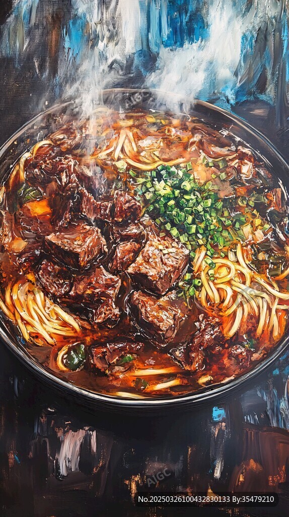 热气腾腾的美味红烧牛肉面