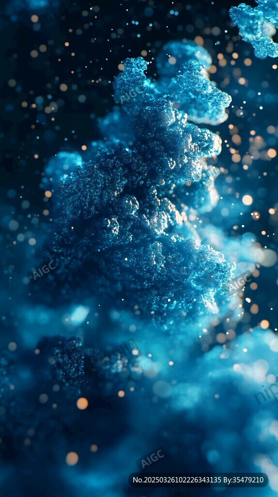 梦幻蓝色星云奇幻景象