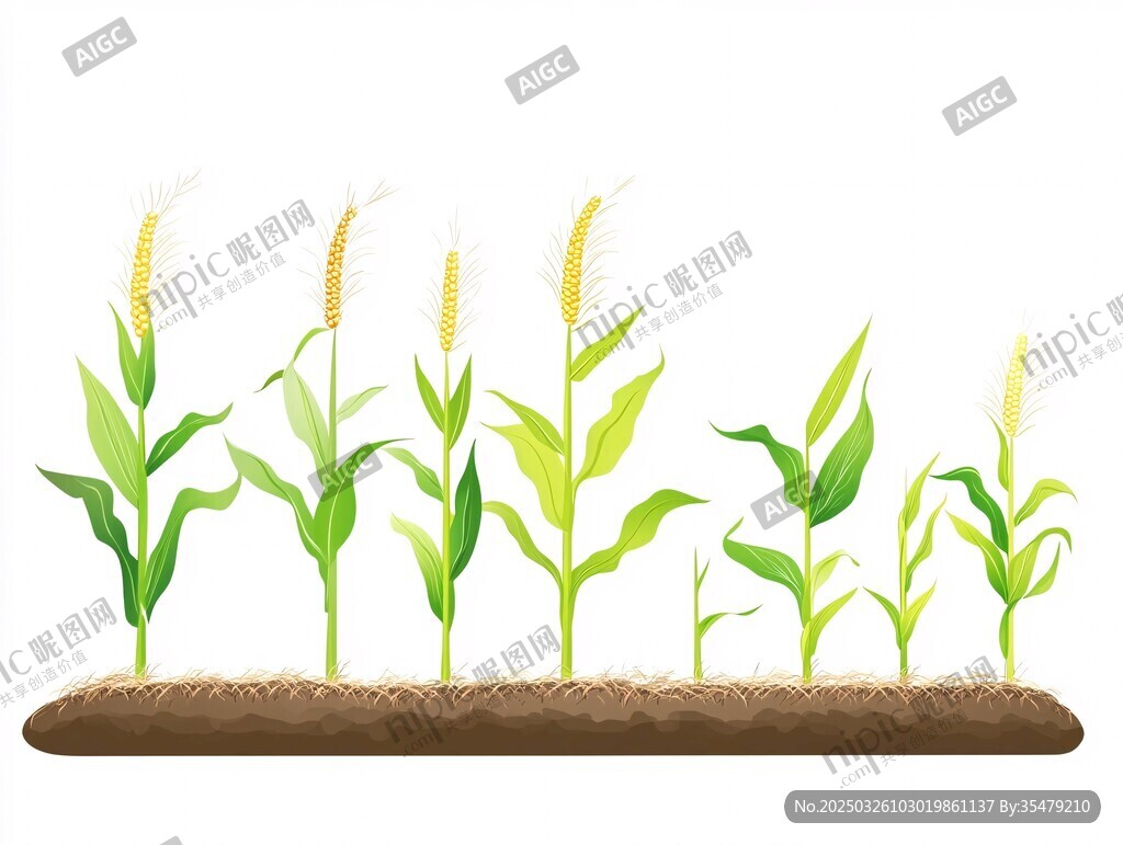 玉米植株生长过程示意图