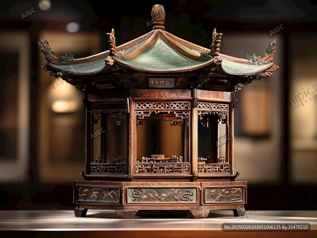 精致中式古典亭阁模型