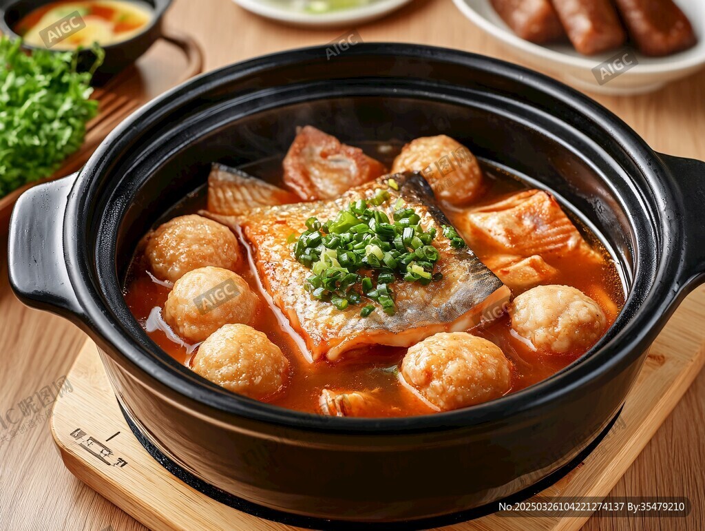 美味鱼煲配肉丸鲜香诱人
