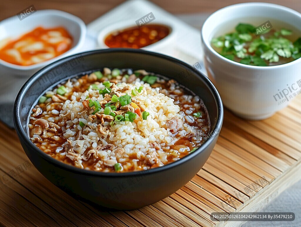 美味肉末盖饭及特色配菜