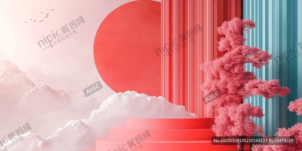 梦幻粉系场景创意空间