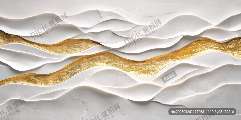 立体波浪纹理艺术装饰