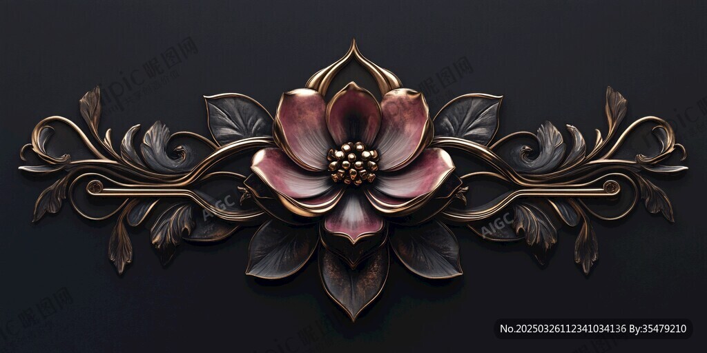 复古金属雕花装饰图案