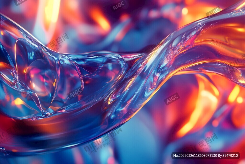 梦幻流动炫彩液体纹理
