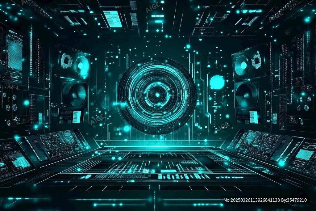 未来感科技操控空间