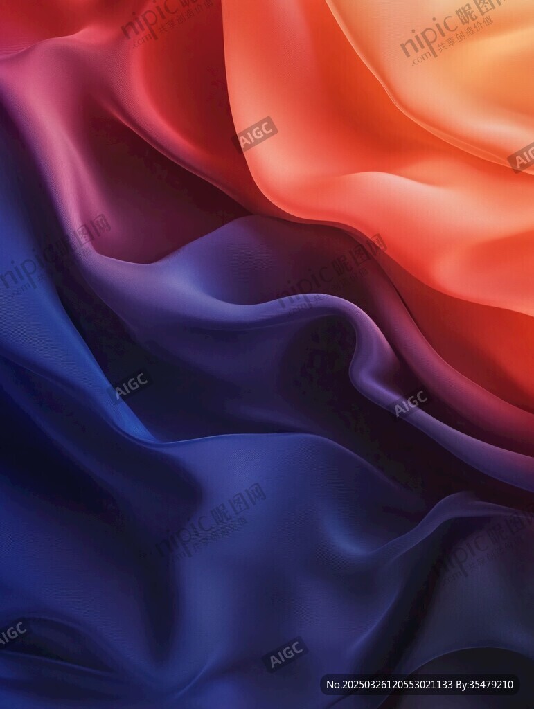 绚丽多彩的流动丝质纹理