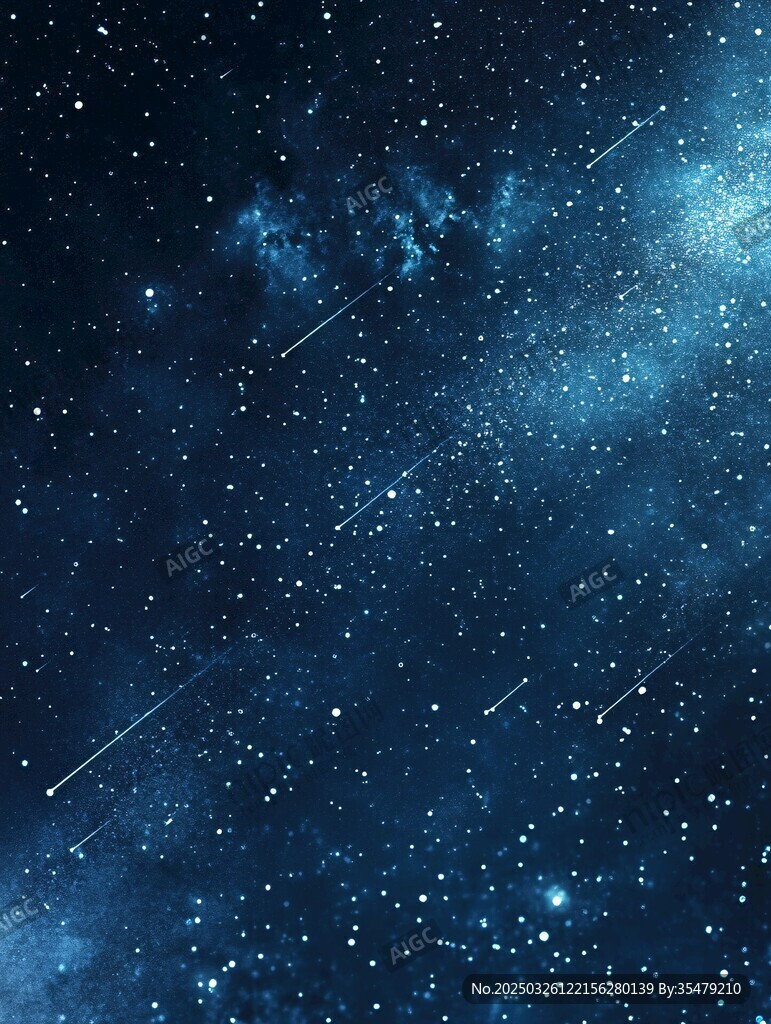 梦幻星空流星闪烁美景