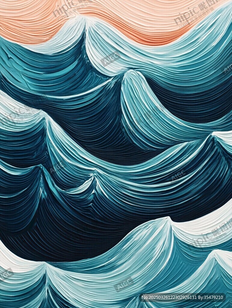 海洋波浪抽象艺术图案