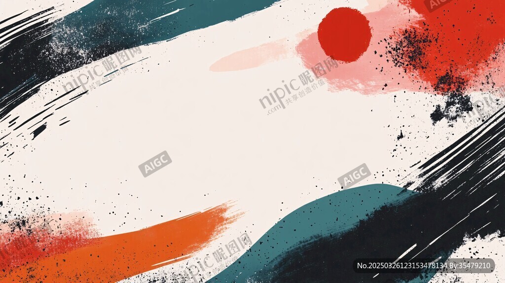 水墨风抽象艺术画作