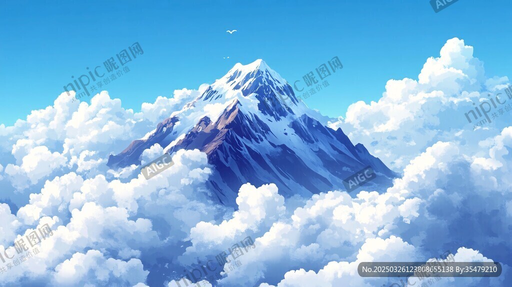 云端雪山 梦幻天际之景