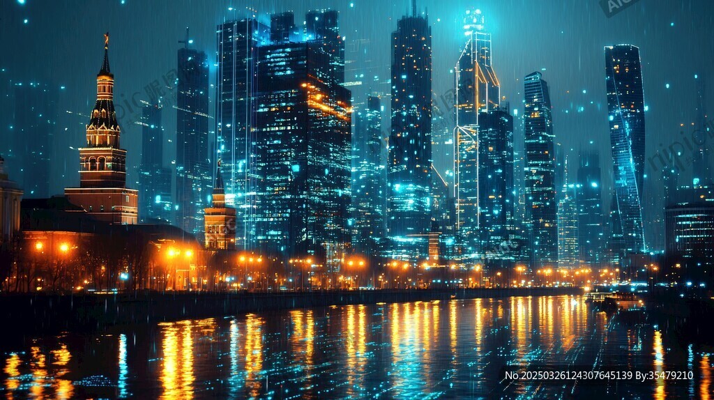 梦幻夜景 科技与城市的交融