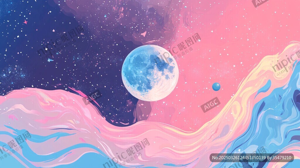 梦幻星空下的奇幻浪潮