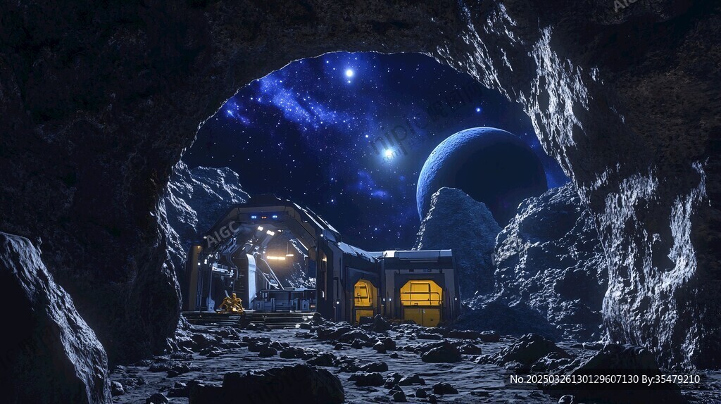 洞穴中的梦幻星际景象
