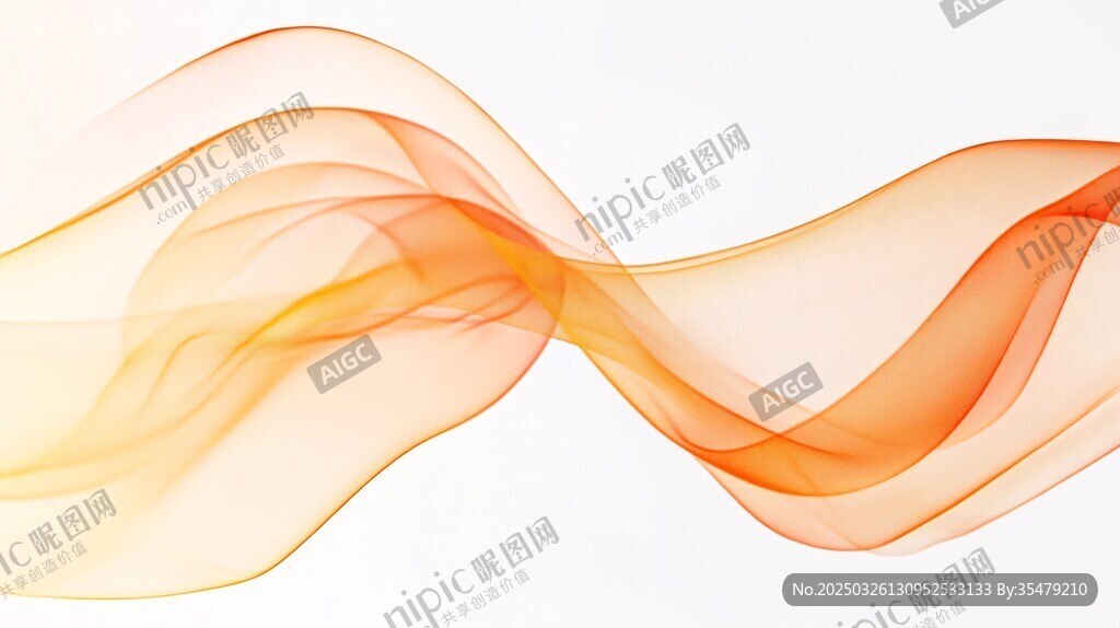 橙色飘逸动感线条背景图