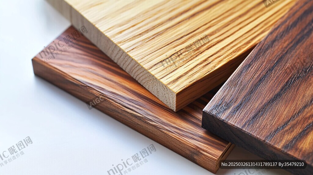 多样实木板材展示
