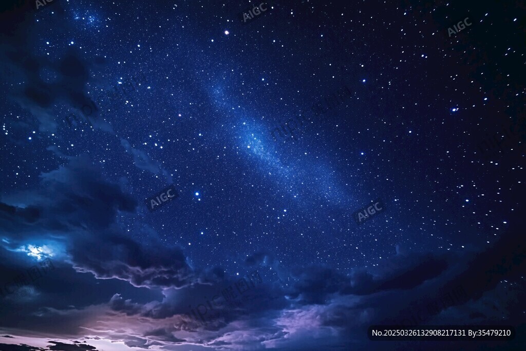 梦幻星空夜景图