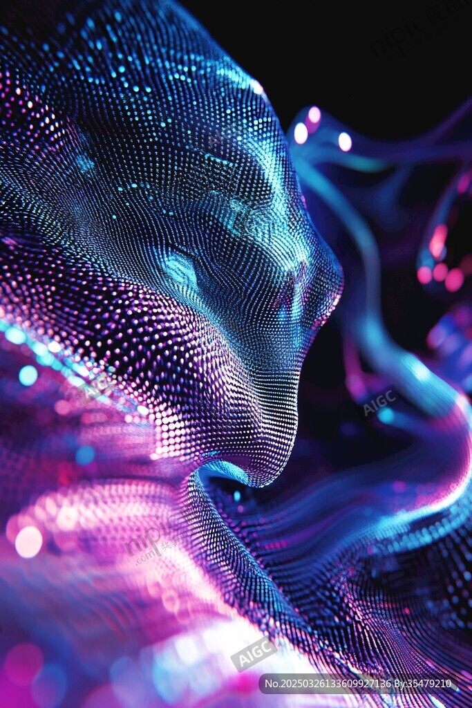 梦幻科技感粒子光影画面