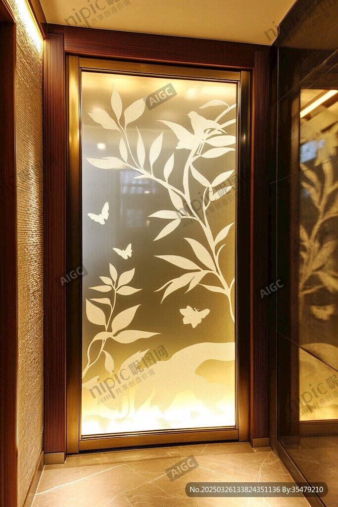 中式雕花玻璃门尽显雅致