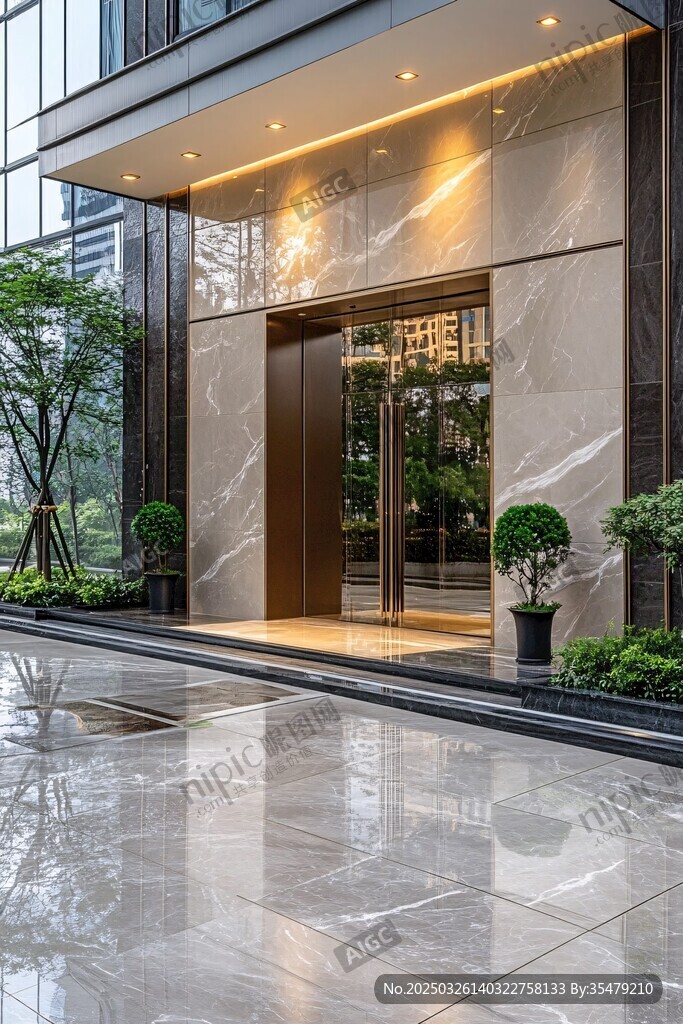 现代高档建筑的优雅入口